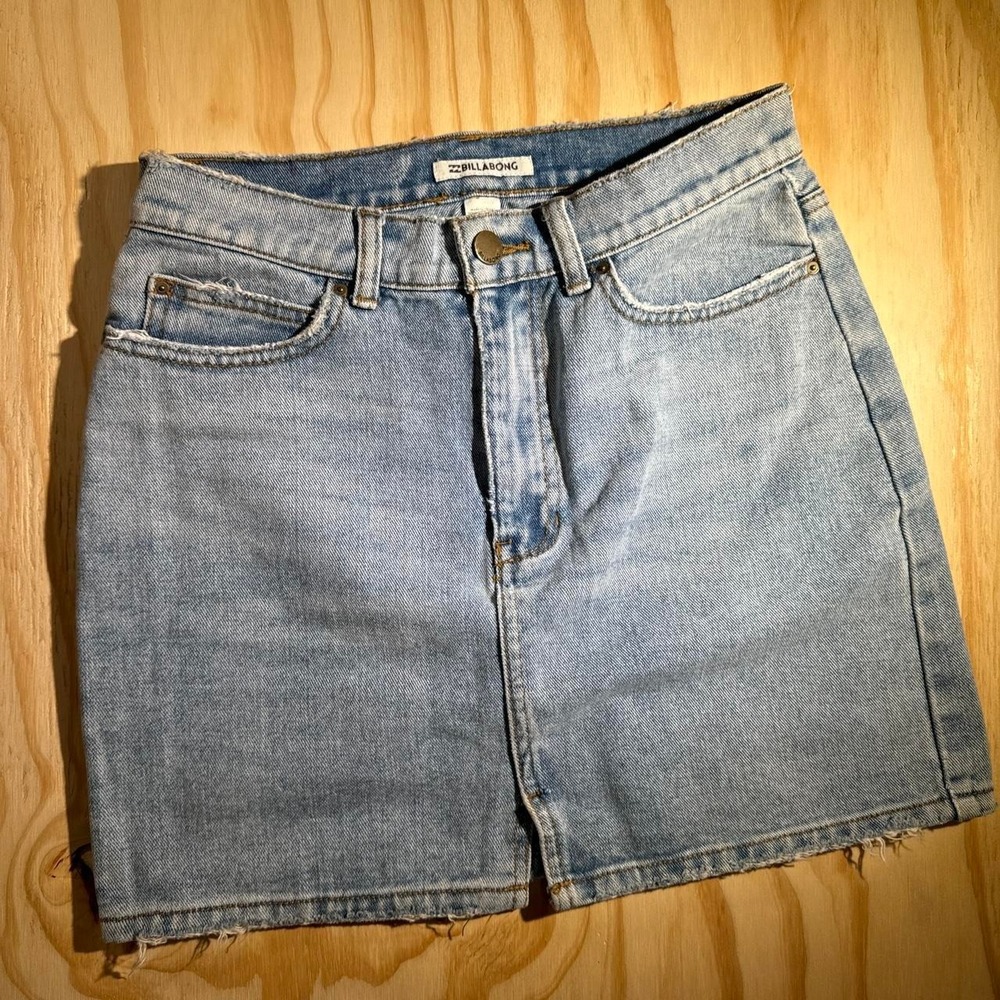 Billabong blue denim mini‎ skirt
